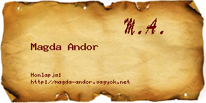 Magda Andor névjegykártya